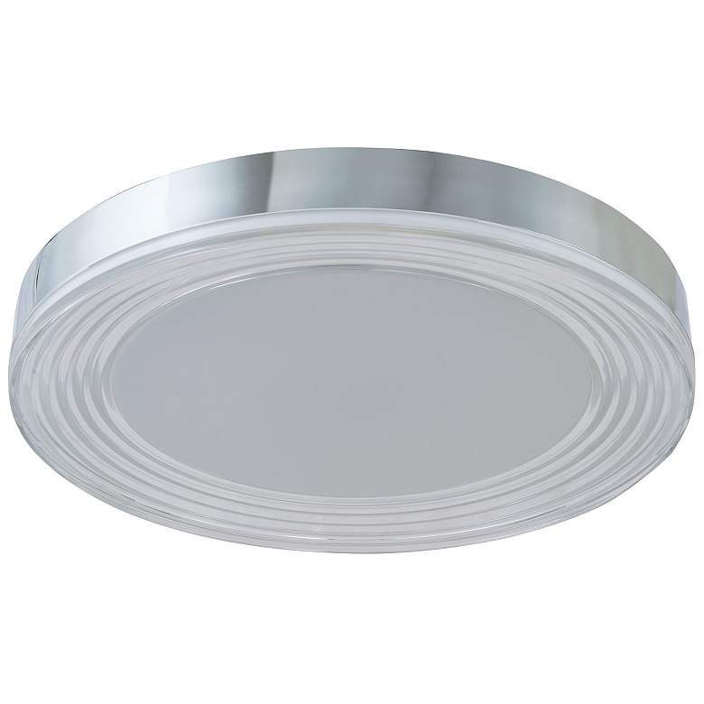 Image 4 Abra 3CCT 20" Ribbed Acrylic Low Profile Flushmount more views