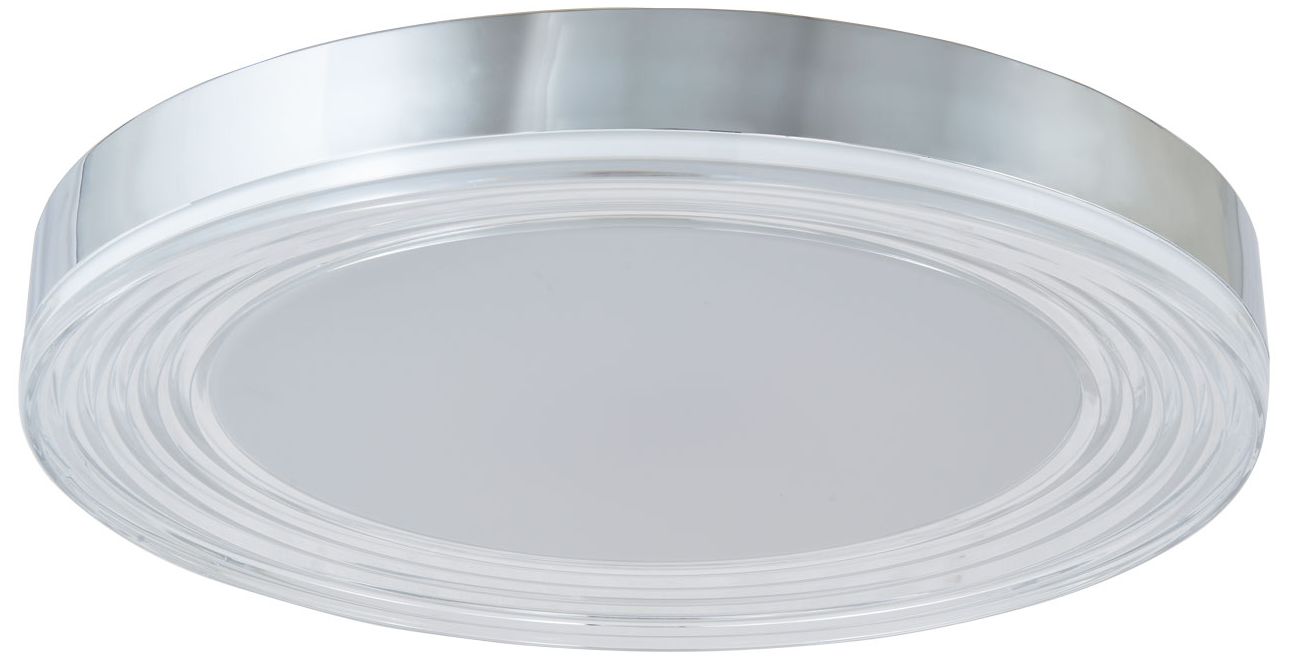 Image 5 Abra 3CCT 20" Ribbed Acrylic Low Profile Flushmount more views