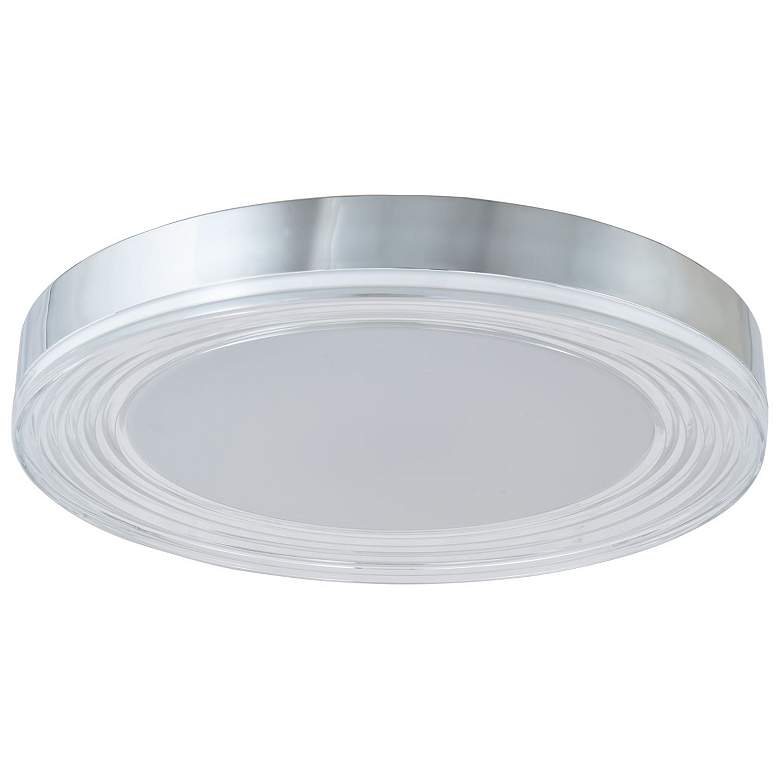 Image 5 Abra 3CCT 20" Ribbed Acrylic Low Profile Flushmount more views