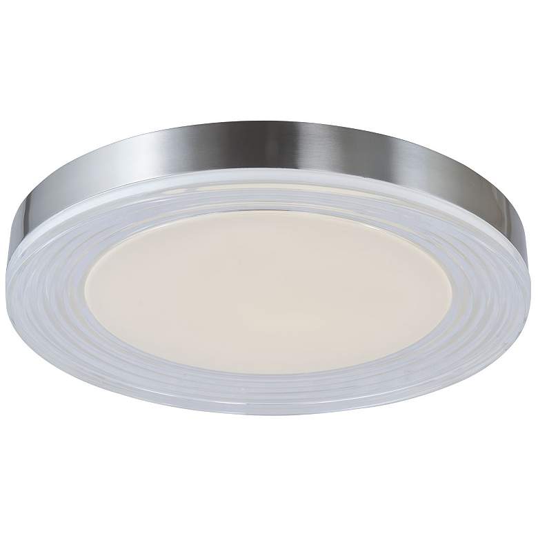 Image 1 Abra 3CCT 20" Ribbed Acrylic Low Profile Flushmount