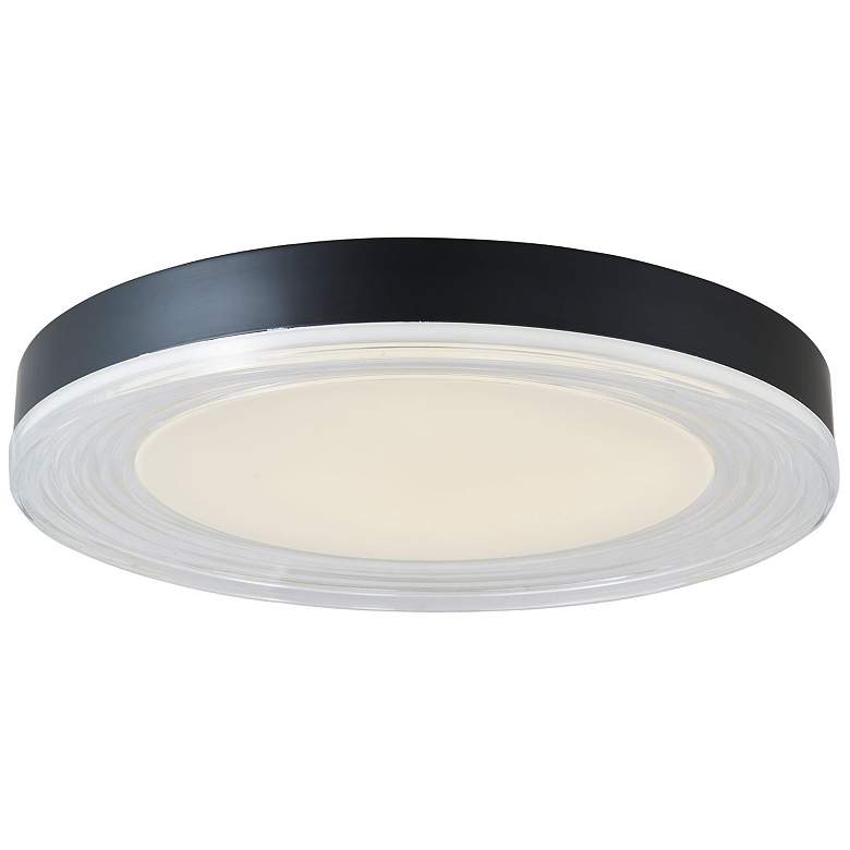Image 2 Abra 3CCT 20" Ribbed Acrylic Low Profile Flushmount more views