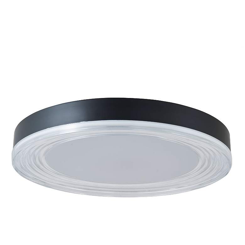 Image 3 Abra 3CCT 20" Ribbed Acrylic Low Profile Flushmount more views