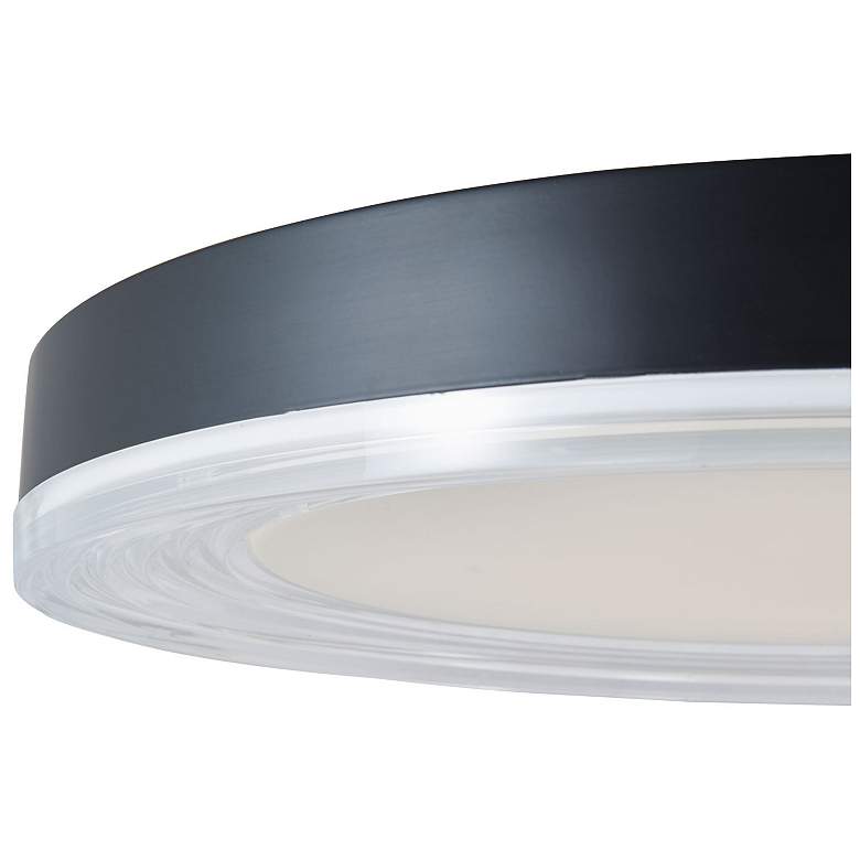 Image 4 Abra 3CCT 20" Ribbed Acrylic Low Profile Flushmount more views