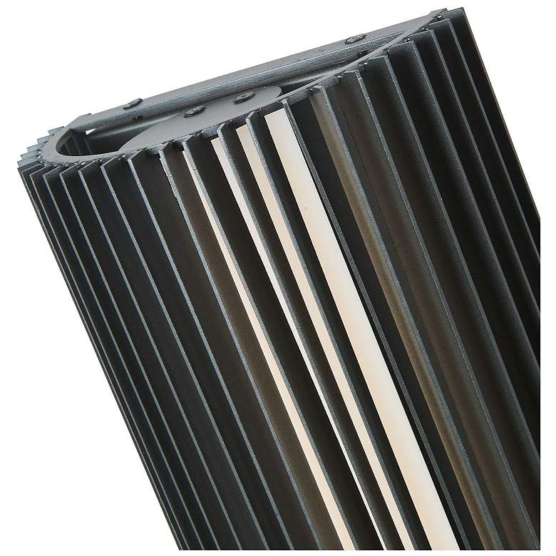 Image 6 Abra 3CCT Marine Grade Steel Ribbed Wall Fixture more views