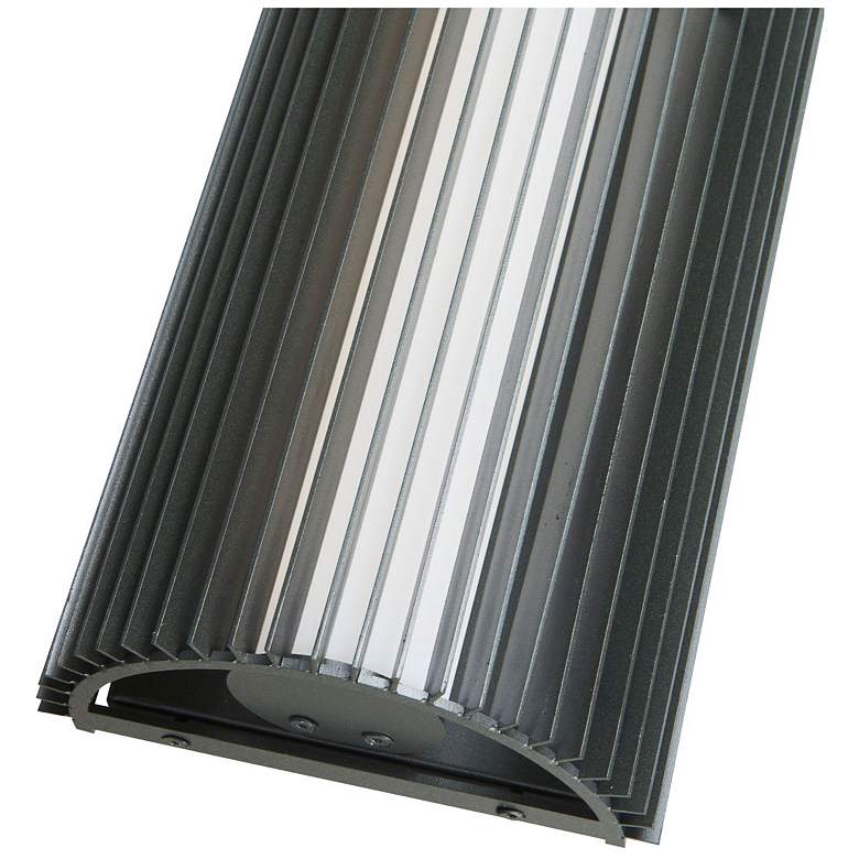 Image 4 Abra 3CCT Marine Grade Steel Ribbed Wall Fixture more views
