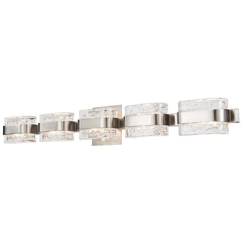 Image 1 Abra 5-Lt Crystal Glass Vanity with movable Backplate