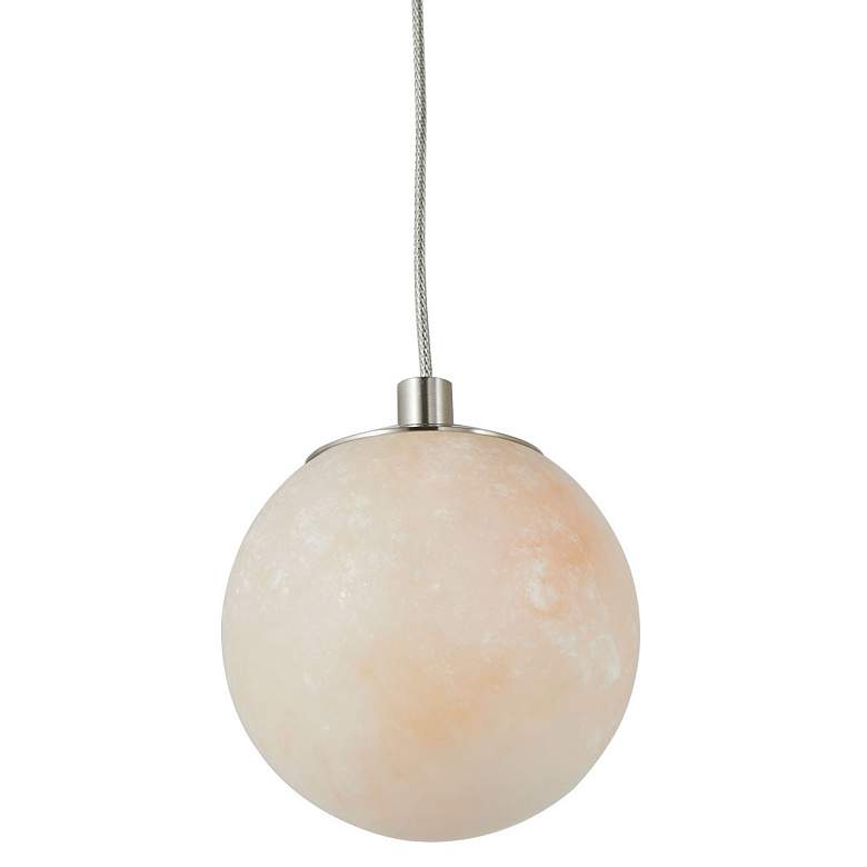 Image 1 Abra Alabaster Stone Orb Pendant includes 120" Cord and Uni-Jack Plug