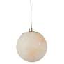2_Abra Alabaster Stone Orb Pendant includes 120" Cord and Uni-Jack Plug