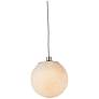 5_Abra Alabaster Stone Orb Pendant includes 120" Cord and Uni-Jack Plug more views