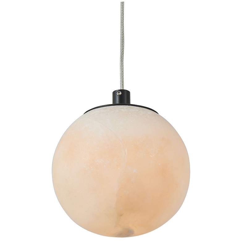 Image 1 Abra Alabaster Stone Orb Pendant includes 120" Cord and Uni-Jack Plug