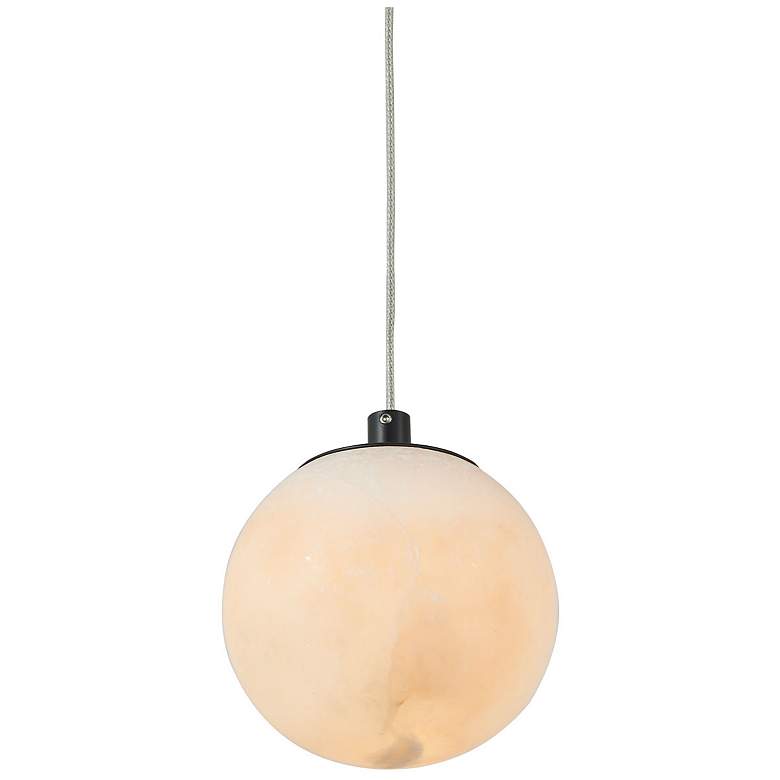 Image 4 Abra Alabaster Stone Orb Pendant includes 120" Cord and Uni-Jack Plug more views