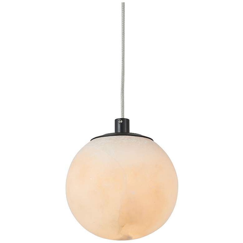 Image 5 Abra Alabaster Stone Orb Pendant includes 120" Cord and Uni-Jack Plug more views