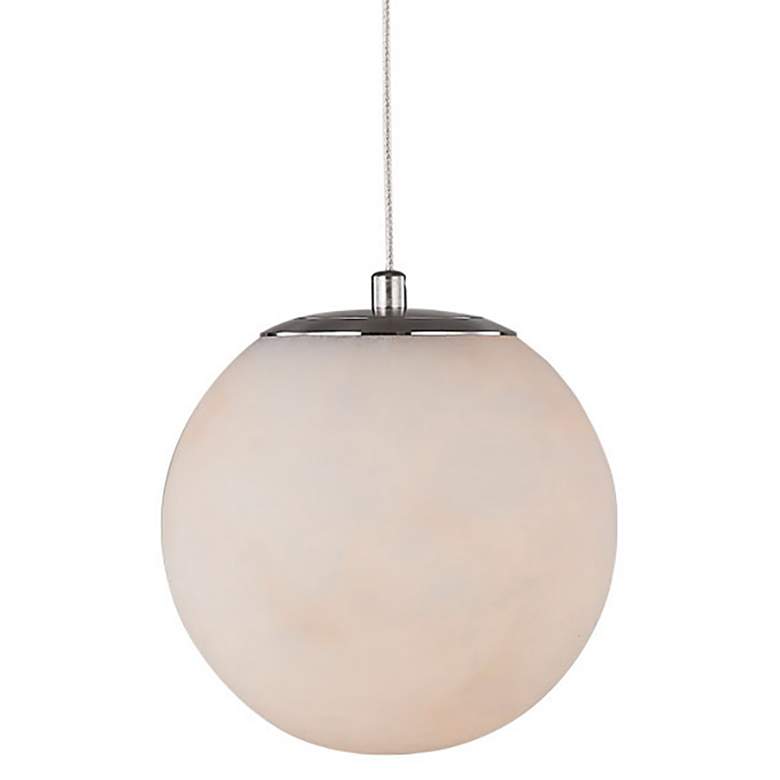 Image 1 Abra Alabaster Stone Orb Pendant includes 120" Cord and Uni-Jack Plug