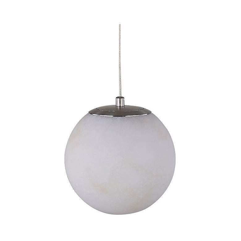 Image 2 Abra Alabaster Stone Orb Pendant includes 120" Cord and Uni-Jack Plug more views