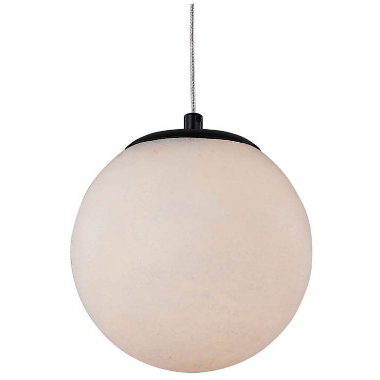 Image 1 Abra Alabaster Stone Orb Pendant includes 120" Cord and Uni-Jack Plug