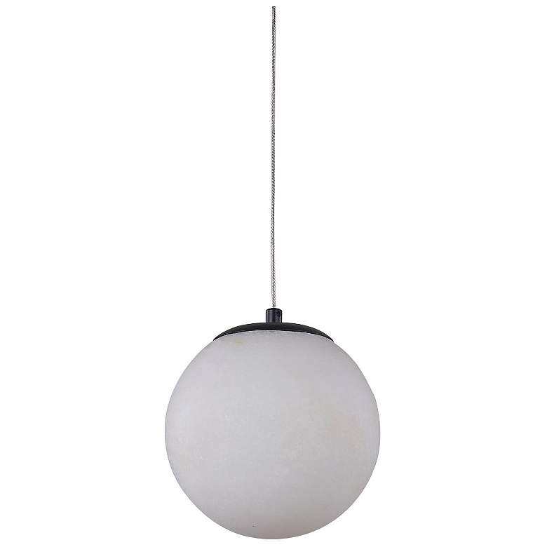 Image 2 Abra Alabaster Stone Orb Pendant includes 120" Cord and Uni-Jack Plug more views