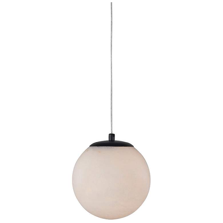 Image 3 Abra Alabaster Stone Orb Pendant includes 120" Cord and Uni-Jack Plug more views