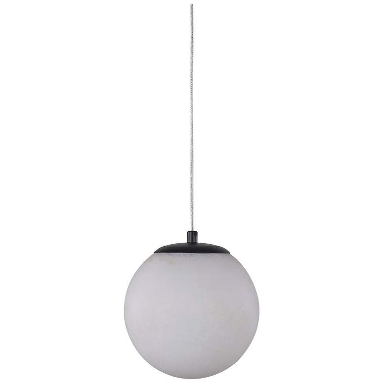Image 4 Abra Alabaster Stone Orb Pendant includes 120" Cord and Uni-Jack Plug more views