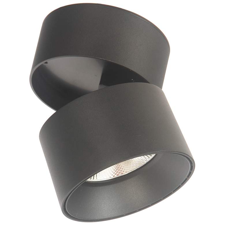 Image 1 Abra Arc 10" Metal Cylinder and Frosted Glass Flushmount