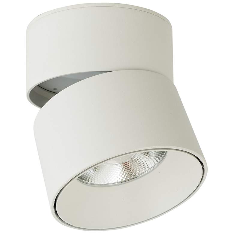 Image 1 Abra Arc 10 inch Metal Cylinder and Frosted Glass Flushmount