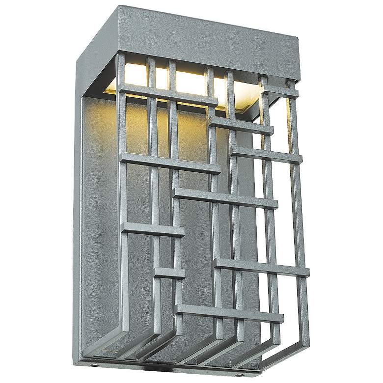 Image 1 ABRA Aspen Wet Location Lattice Shade Wall Fixture Silica