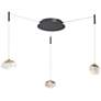 1_ABRA Athena 3- Light Octopus Pendant with Teardrop Crystal MB:BB- Black