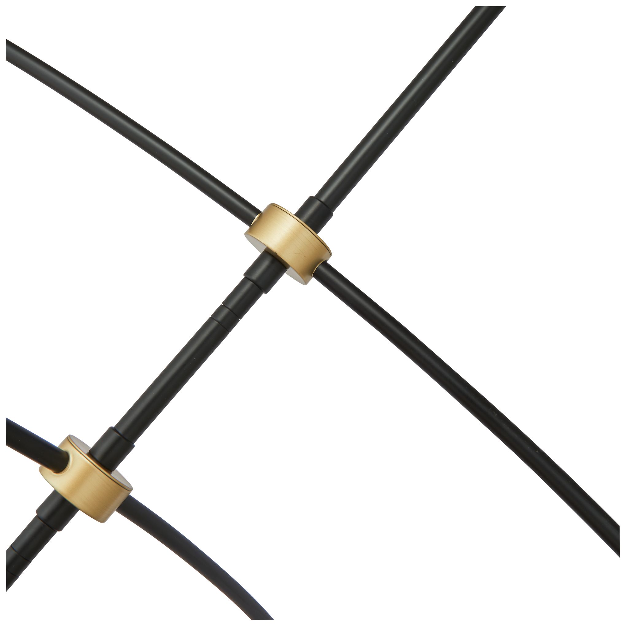 Image 3 ABRA Athena 6-Light Crystal Teardrop Glass Chandelier MB:BB- Black: Brass more views