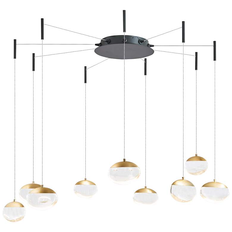 Image 1 Abra Athena 8-Light Clear Cylinder Glass Pendant