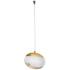ABRA Athena Teardrop Crystal Glass Pendant  MB:BB- Black: Brass