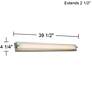 3_Abra Blaze 39 1/2" Wide Brushed Nickel Modern LED Bath Light more views