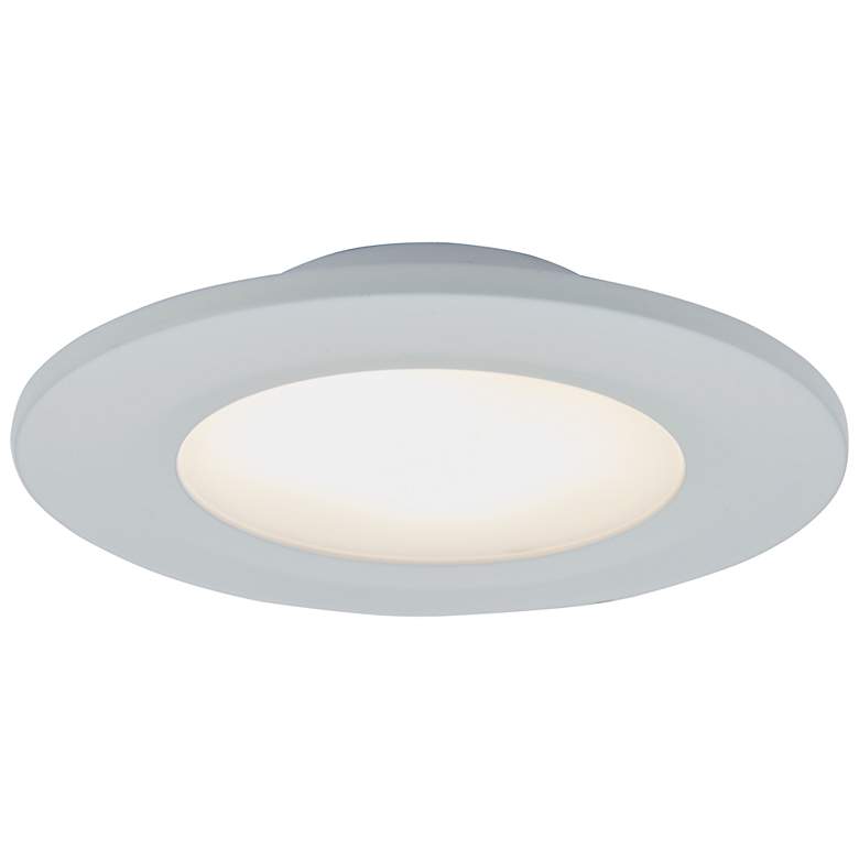 Image 1 ABRA Button 4.5" Slim Disc Wet Location Flushmount LED WH-White