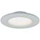 ABRA Button 4.5" Slim Disc Wet Location Flushmount LED WH-White