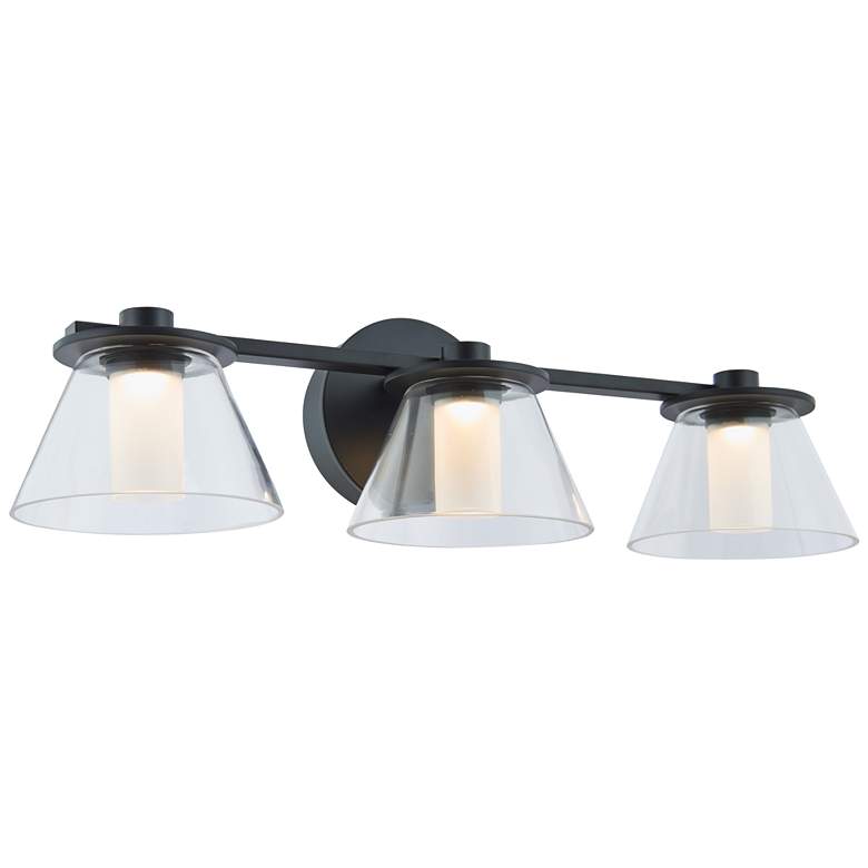 Image 1 ABRA C1 3 Light Clear Glass C1s Diffuser Black