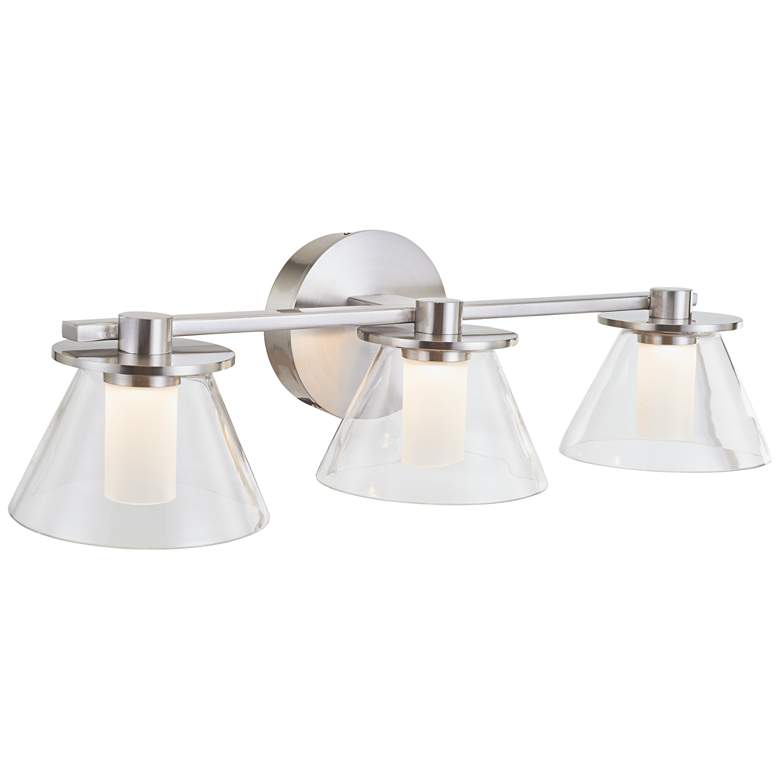 Image 1 ABRA C1 3 Light Clear Glass C1s Diffuser Nickel