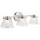 ABRA C1 3 Light Clear Glass C1s Diffuser Nickel