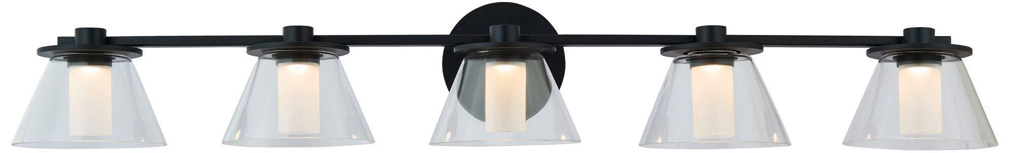 Image 4 ABRA C1 5 Light Clear Glass C1s  Diffuser   Black more views
