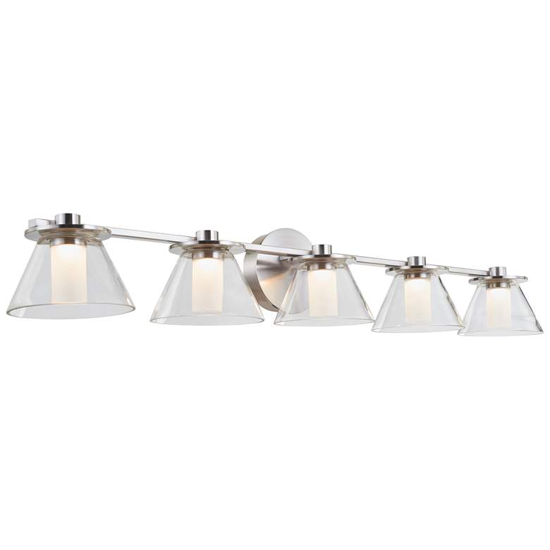 Image 1 ABRA C1 5 Light Clear Glass C1s Diffuser Nickel