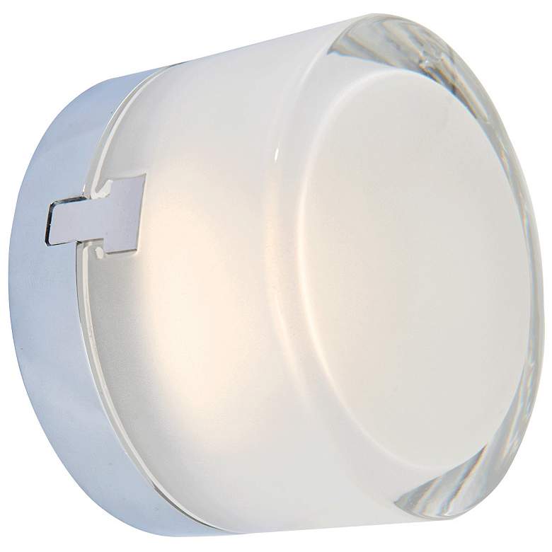 Image 1 ABRA Elf Wet Location Moulded Glass Steam Rated Fixture Chrome