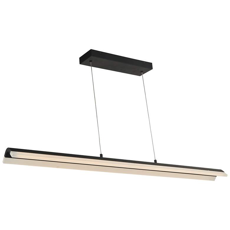 Image 1 ABRA Eros Curved Acrylic Twin Bar Pendant Black