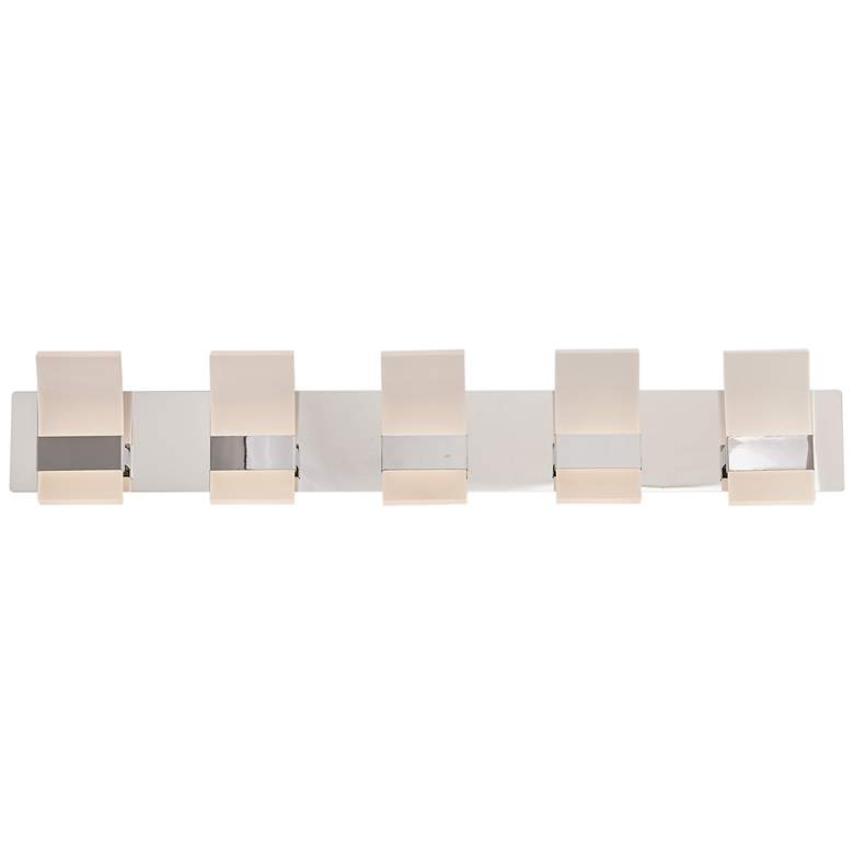 Image 1 ABRA Fang 4 Light Curved Frosted Acrylic Edge Lit Vanity Chrome