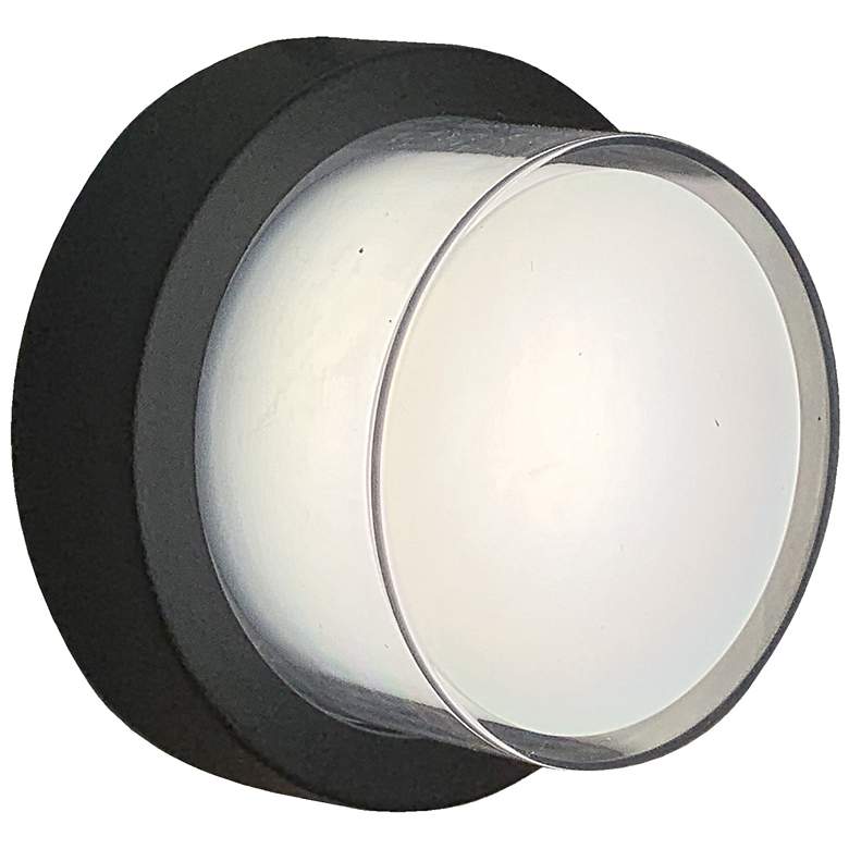 Image 1 ABRA Geo Round Wet Location Wall Sconce Black