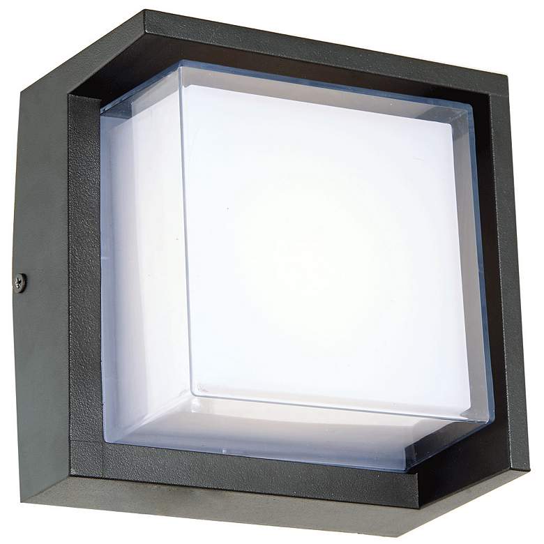 Image 1 ABRA Geo Square Wet Location Wall Sconce Black