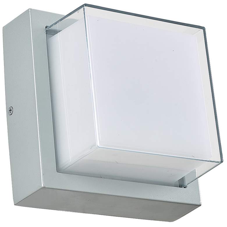 Image 2 ABRA Geo Square Wet Location Wall Sconce Silica more views