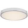 ABRA Halo 13" Low Profile Frosted Glass Flushmount   LED Chrome