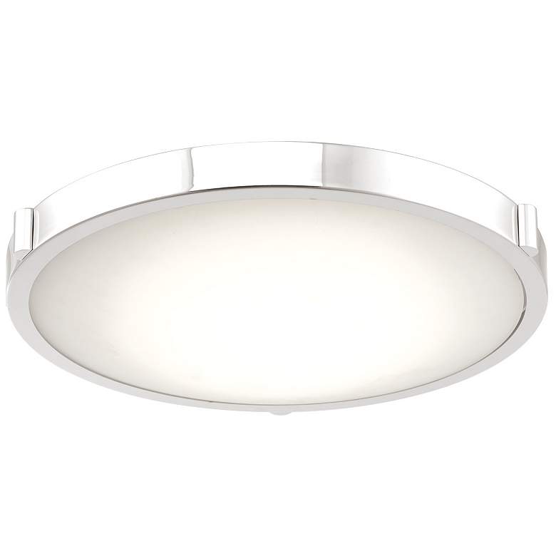 Image 1 ABRA Halo 17" Low Profile Frosted Glass Flushmount LED Chrome