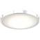 ABRA Halo 17" Low Profile Frosted Glass Flushmount   LED Chrome