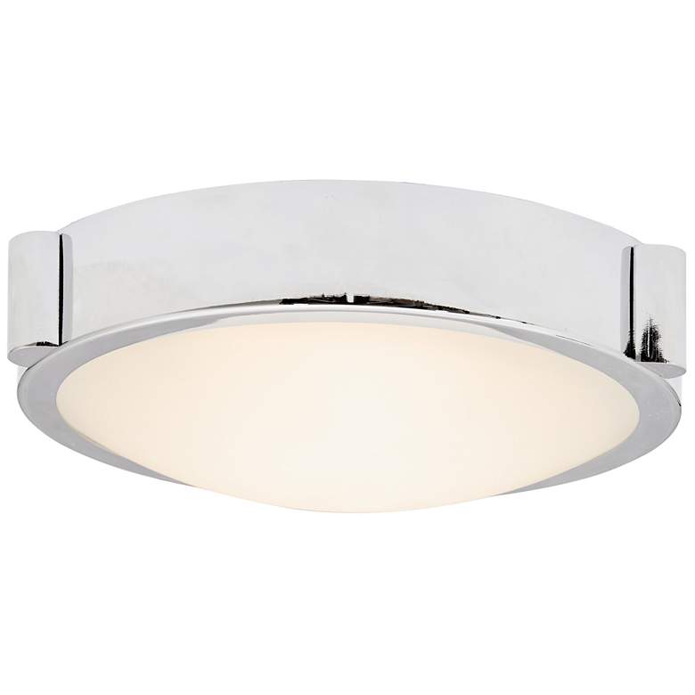Image 1 ABRA Halo 8" Low Profile Frosted Glass Flushmount LED Chrome