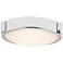 ABRA Halo 8" Low Profile Frosted Glass Flushmount LED Chrome