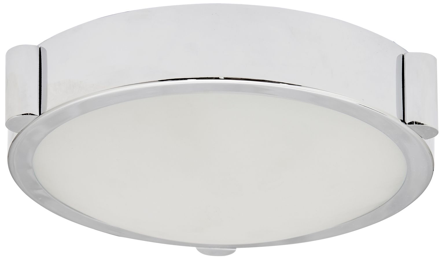 Image 2 ABRA Halo 8" Low Profile Frosted Glass Flushmount   LED Chrome more views
