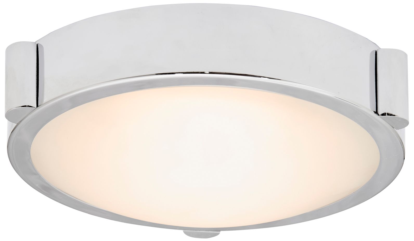 Image 3 ABRA Halo 8" Low Profile Frosted Glass Flushmount   LED Chrome more views